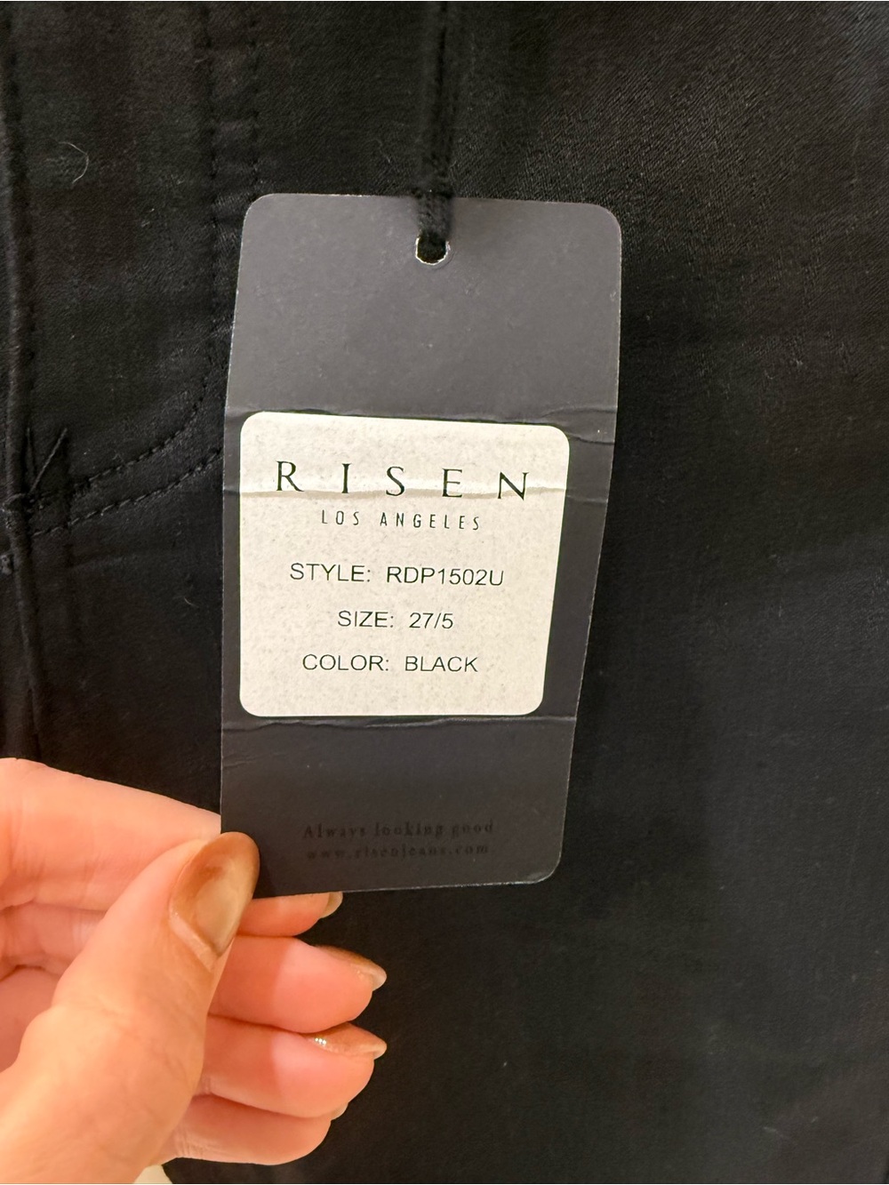 Risen Coated Twill Distressed knee Skinny Jeans NWT 27/5 - Picture 9 of 10